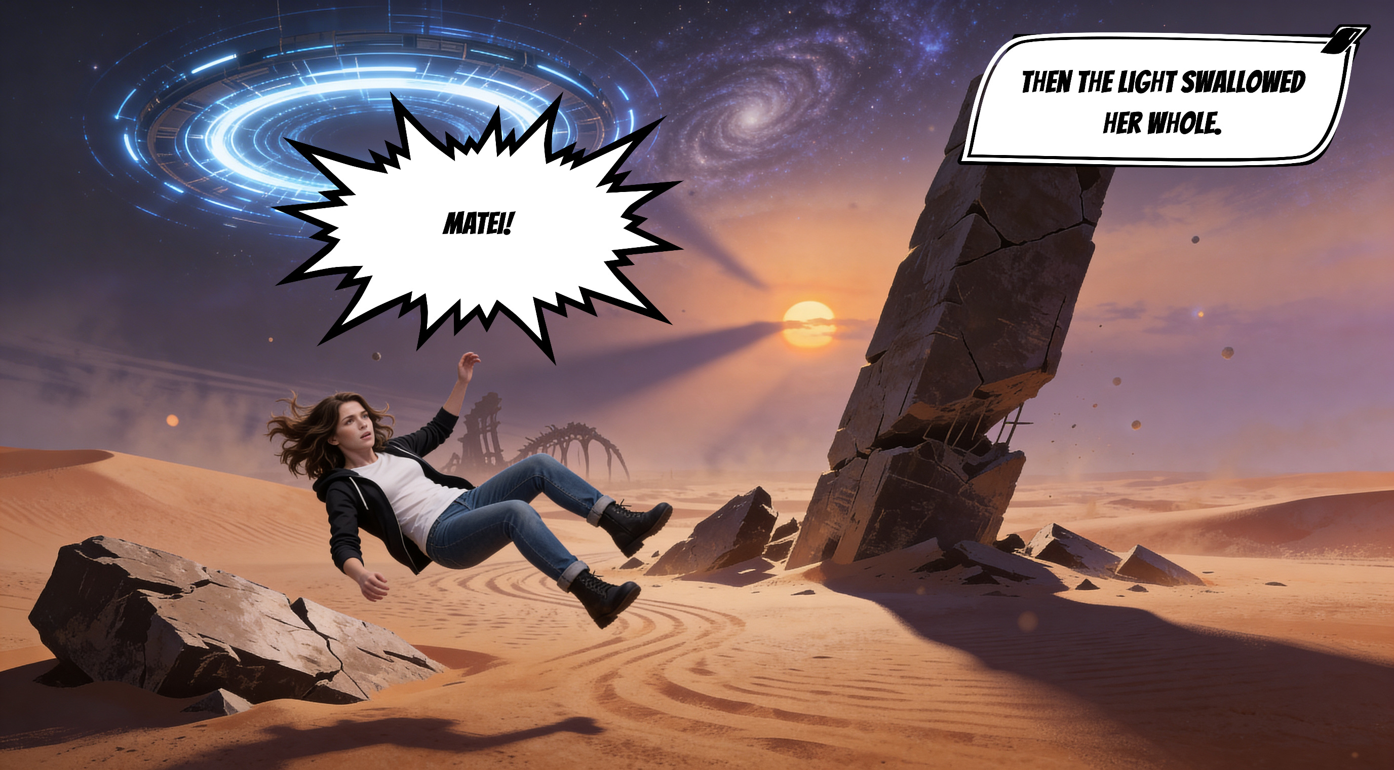 A lettered portal panel.