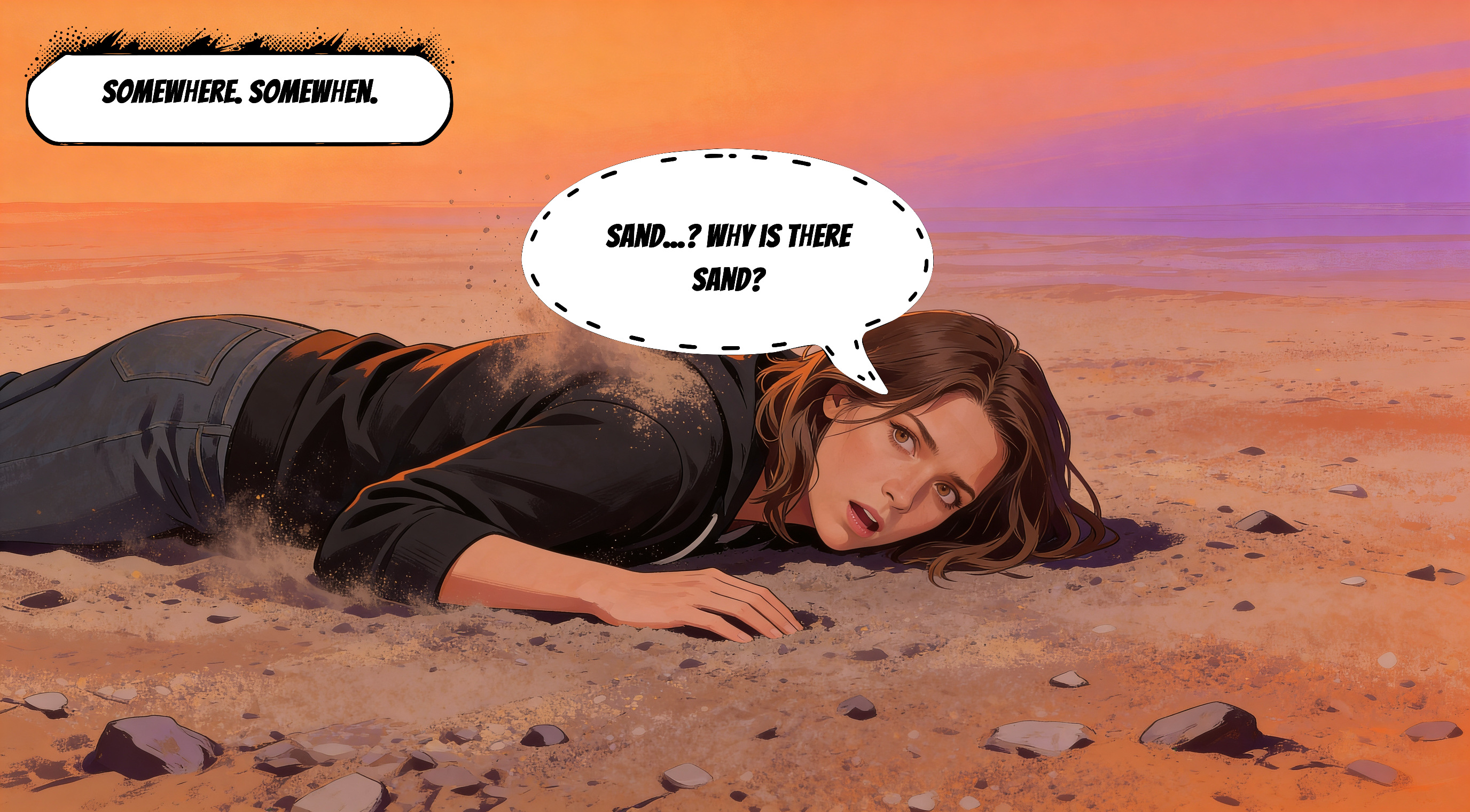 A lettered desert panel.