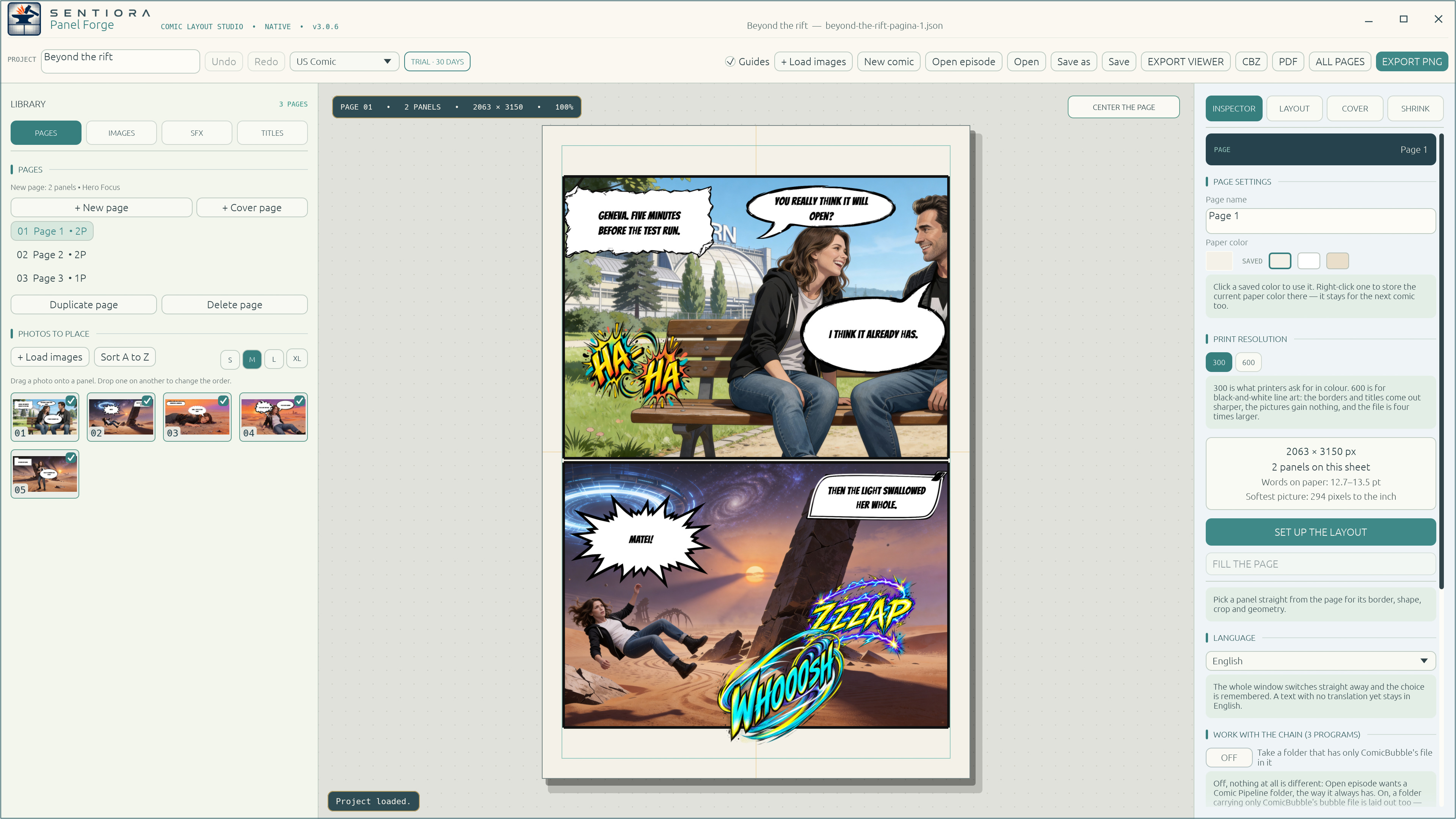 A two-panel page with HA-HA, ZZZAP and WHOOOSH effects.