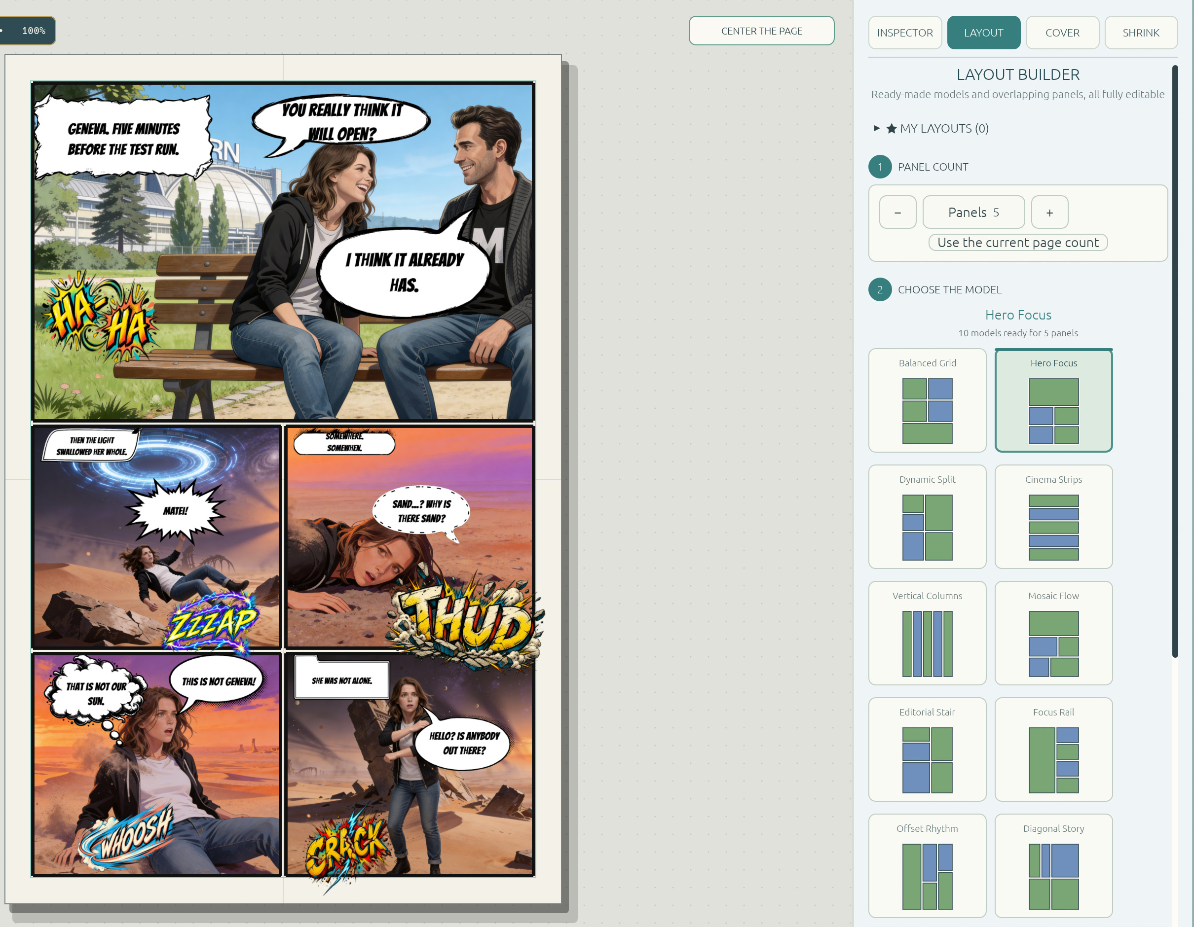 Step 2: Get the page laid out.